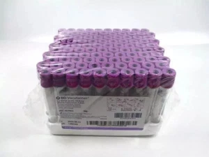 BD Vacuum Anticoagulant Tube K2EDTA 367841 367863 367525 2 4 6 10ml 100PCS - Picture 1 of 2