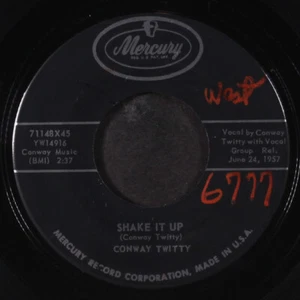 CONWAY TWITTY: shake it up / maybe baby MERCURY 7" Single 45 RPM - Picture 1 of 2