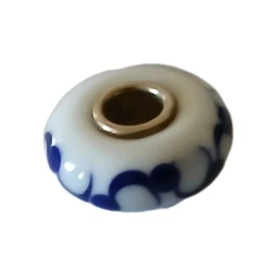 trollbead White With Blue Design Unique  - Image 1 of 4