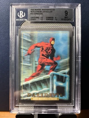 2024 Marvel Masterpieces '92 Platinum - #12 Daredevil / Lenticular - BGS 9 - Image 1 of 2