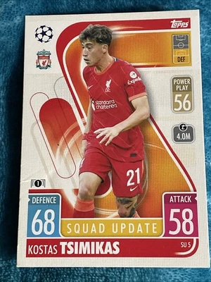2021-22 Topps Match Attax UCL Extra Squad Update Konstantinos Tsimikas #SU 5 RC) - Image 1 of 2