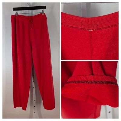 Vintage 50s 60s Thin Jersey Fleece Sweatpant Faded Red Drawstring Sport Normcore - Image 1 of 4