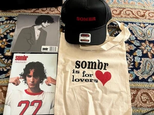 SOMBR "BACK TO FRIENDS" PROMO, 7" BLUE RECORD HAT TOTE BAG PRESS KIT - Picture 1 of 5