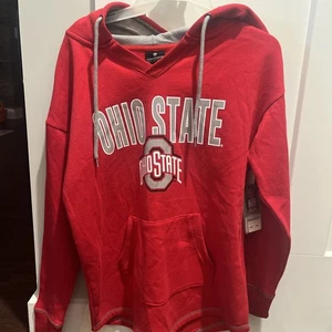 Sudadera con capucha roja Colosseum Ohio State University Buckeyes para mujer M’s - Imagen 1 de 9