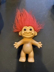 Vintage Russ 4 1/2" Troll Puppe rosa Haare nackt - Bild 1 von 4