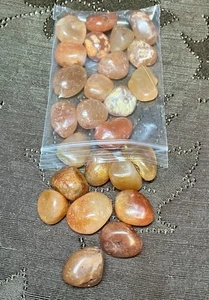 Carnelian Tumbled Stones 7 oz Bag Chakra Crystals Almost Half Pound - Picture 1 of 5