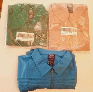 *3* NWT John Blair Men's Large Tall Blue~Tan~Green Zip Up Long Sleeve Jackets - Picture 1 of 24