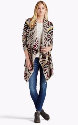 Suéter Lucky Brand Azteca Intarsia Frente Abierto Suroeste Cárdigan Suéter Talla M Foto 1 de 4