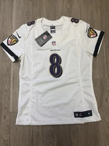 Women’s Baltimore Ravens Lamar Jackson #8 Game Player Jersey Size Medium NWT - Picture 1 of 4