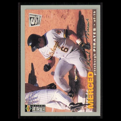 Orlando Merced #179 1995 Collectors Choice SE Silver Signature Pirates Baseball - Изображение 1 из 3