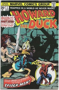 Marvel Howard the Duck 1976 primera edición 1 de enero Spider-Man Frank Brunner cubierta - Imagen 1 de 2