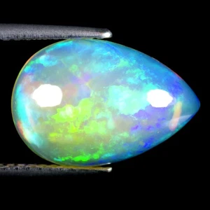 3.05 ct Pear Cabochon (14.62 x 9.97 mm) Play of Colors Rainbow Opal Stone - Picture 1 of 1