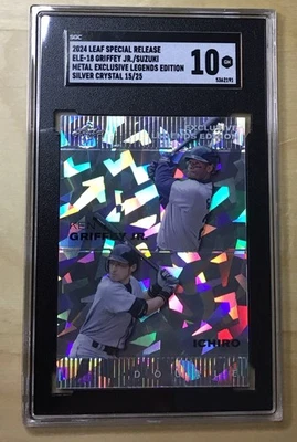 🔥Ken Griffey Jr/ Ichiro 2024 Leaf Metal Legends Silver Ice Crystals/25 SGC 10💎 - Image 1 of 2