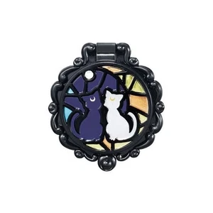 *Luna and Artemis* BANDAI Sailor Moon Stained Glass Mirror Gashapon 2017 Japan - Picture 1 of 4