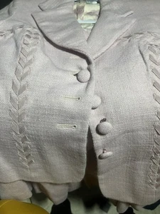 Kay Unger New York Pink 2 Piece Suit With 4 Buttons. 2 Need To Be Sewed. Size8 - Picture 1 of 9