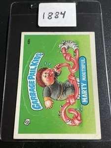 1985 Topps Garbage Pail Kids Card Series 2 OS2 Glossy Bac GPK 48b Marty Mouthful - Picture 1 of 3