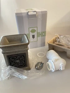 Scentsy JANE Mini Wax WARMER Wall Plug In Earth tone Classic Stone Ceramic - Picture 1 of 4