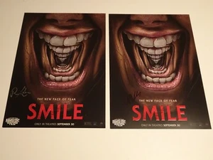 (2) SMILE MOVIE 2022 CAST SIGNED AUTOGRAPHED EXCLUSIVE POSTERS SOSIE BACON FINN - Picture 1 of 7
