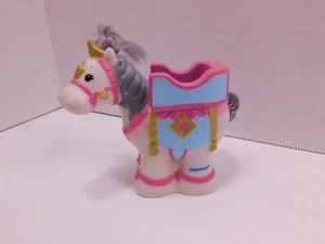 Fisher Price Little People coda di fata castello principessa cavallo bianco sella blu - Foto 1 di 4