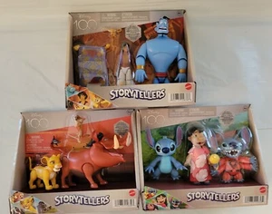 3 Set Storytellers Figures The Lion King Aladdin Lilo Stitch Action Disney 100 - Picture 1 of 15