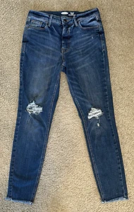 Old Navy Rockstar Super Skinny High-rise Jeans Sz 4 Secret-slim Pockets Raw Hem - Picture 1 of 8