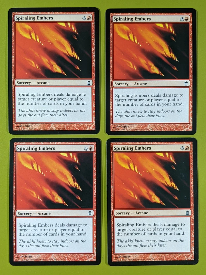 Spiraling Embers x4 Saviors of Kamigawa 4x Playset Magic the Gathering MTG - Image 1 of 1