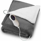 iTeknic Electric Heated Plush Throw Blanket 50 x 60'' w/ Remote 10 heat settings