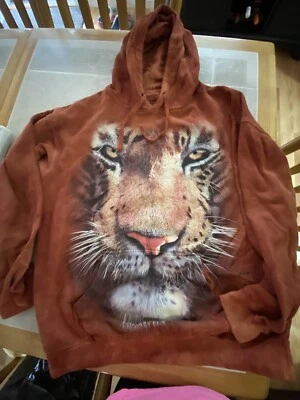 The Mountain Tiger Face Hoodie Unisex Size Large - Image 1 of 2