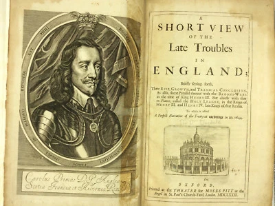 A SHORT VIEW OF THE LATE TROUBLES IN ENGLAND by Sir William Dugdale - 1681, 1st - Image 1 of 4
