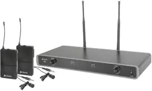 Dual UHF Wireless Beltpack Microphone System, 863.3MHz + 864.3MHz - CHORD - Picture 1 of 6