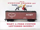 Ho Scae  Custom Lettered Akron Canton & Youngstown Rr   Reefer Lot ????????