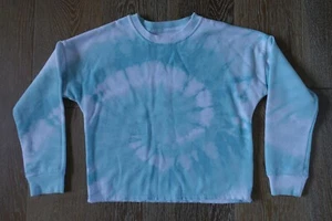Abercrombie Girls Aqua Tie Dye Sweatshirt Size 11-12 VGUC - Picture 1 of 5