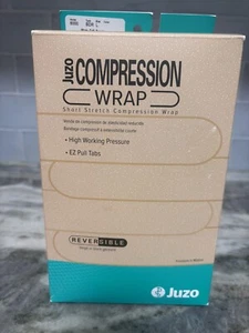 Juzo Compression 6000bdrff Wrap Short Stretch Calf  Reversible Black Size L New - Picture 1 of 8