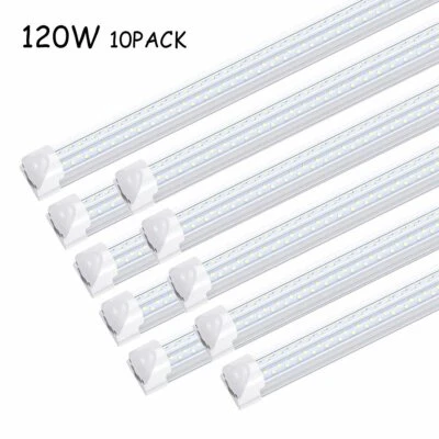 10Pack 8Foot 120W Integrated Led Light Bulbs T8 8FT Led Shop Light Fixture 6000K - Image 1 of 4