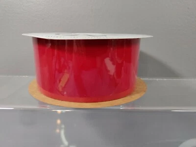 NEW UNWIRED VELVET #40 VELTEX RED RIBBON 2.5" X 25 YARDS CHRISTMAS - Image 1 of 4