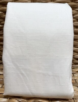 Pottery Barn Teen Cotton Lined Linen Curtain Panel 44” x 96" WHITE Open Box - Image 1 of 4