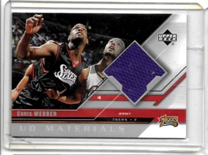 JERSEY CHRIS WEBBER 2005-06 CUBIERTA SUPERIOR UD MATERIALES JUEGO USADO - Imagen 1 de 1