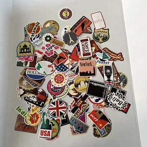 Lot of International worldwide travel stickers 89 pieces! - Picture 1 of 13