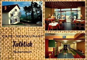 BUSENBACH Albtal AK Café Restaurant Talblick gelaufen alte Postkarte - Bild 1 von 1