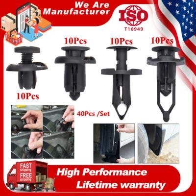 Car Bumper Cover Fender Shield Clips Wheelhouse Liner Retainer For GM Ford Chevy - Image 1 of 4