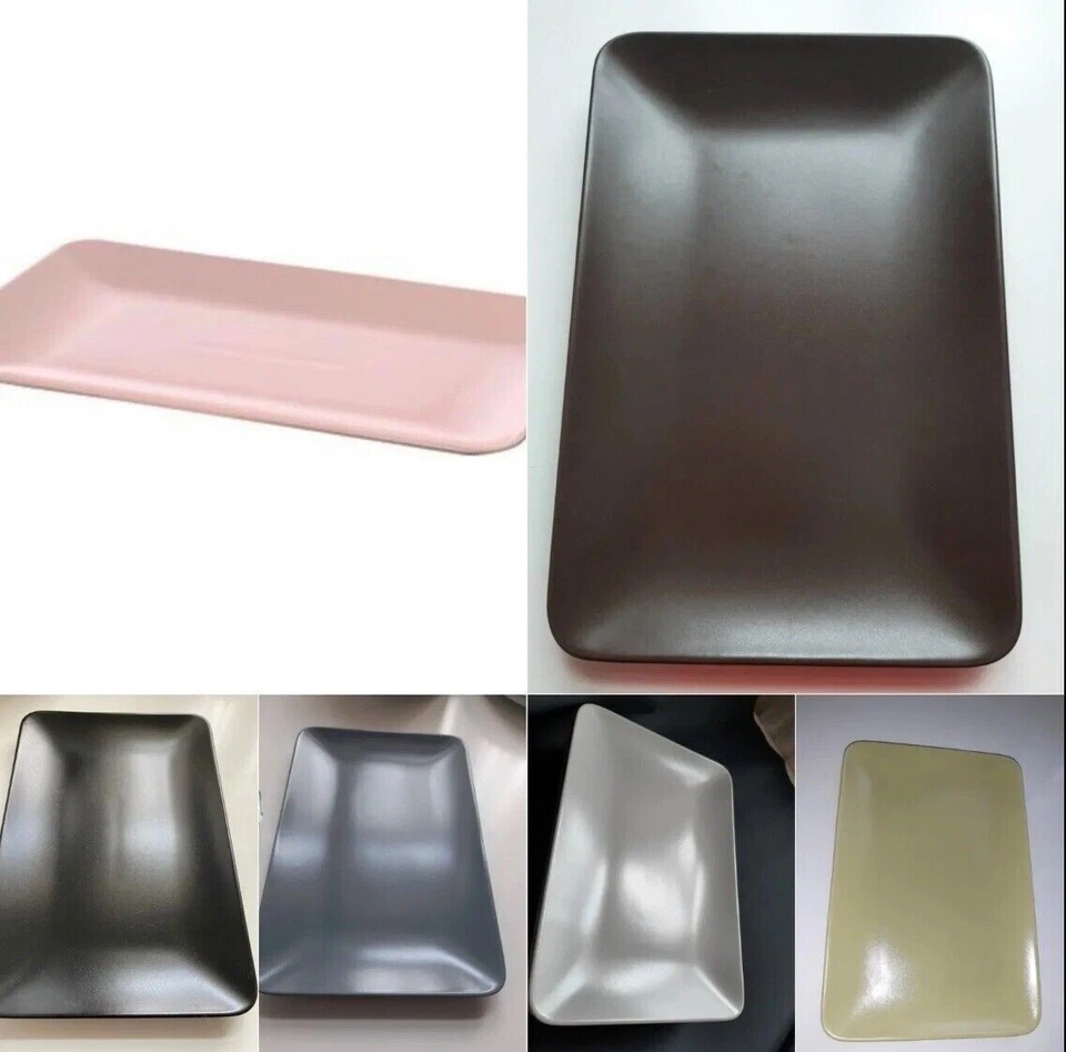 Ikea 30x19,5cm rechteckig dinera Frühstücksteller Servierteller Grau braun Rosa - Bild 1 von 1