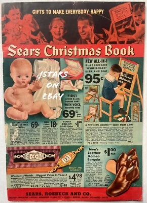 1936 SEARS CHRISTMAS BOOK CATALOG SEARS ROEBUCK & COMPANY WISH TOYS VINTAGE - Image 1 of 4