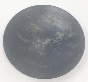 Vintage Tony Evans Raku Pottery Plate Black tone 8" Beautiful! RARE - Picture 1 of 14