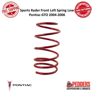 Pedders ped-2151L Sports Ryder Red Low Front Left Spring For 2004-06 Pontiac GTO - Picture 1 of 12
