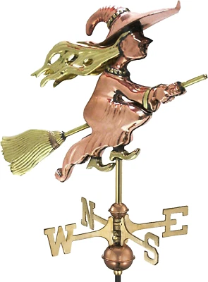 Good Directions Witch Weathervane with Roof Mount, Pure Copper - Image 1 of 4