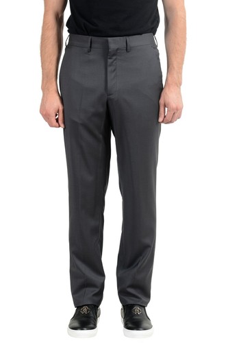 Versace Pantalone elegante uomo 100% lana grigio US 30 IT 46