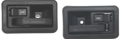 Inside Door Handles For Jeep Wrangler 1987-2004 With Rod Clips Black Front Pair — 第 1/4 张图片