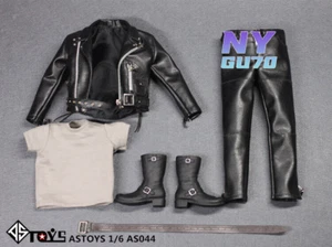 ASTOYS 1/6 Male Punk Leather Jacket Clothes AS044 Set Model For 12" Figure Bodys - Picture 1 of 6
