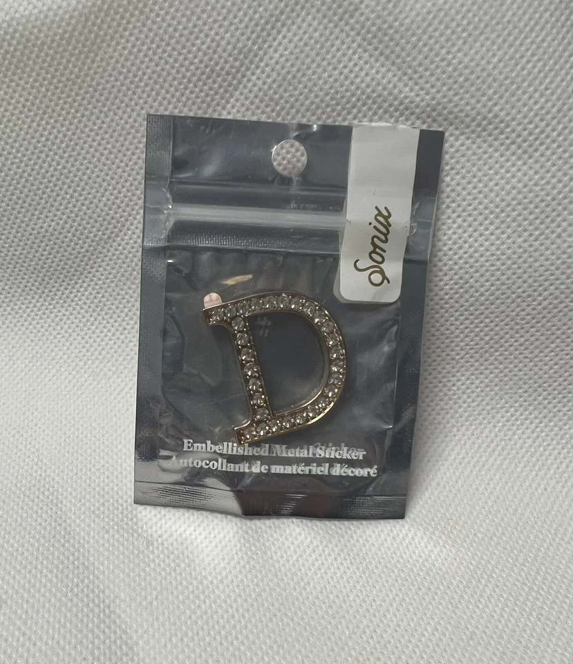 Sonix кристалл украшенный металлические буквы алфавита наклейка-прозрачный (d) - Изображение 1 из 1