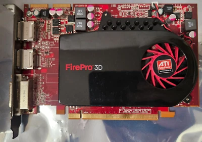 ATI FirePro V4800 1GB PCIe Video Graphics Card 2x DisplayPort 1x DVI 102C0200323 - Image 1 of 3